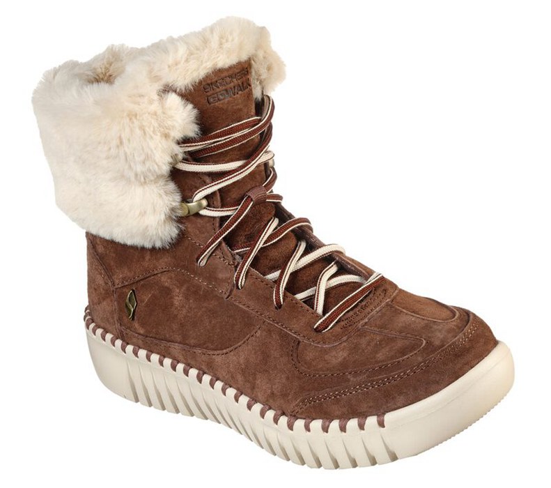 Skechers Gowalk Smart - Frosty Goddess - Womens Boots Chocolate [AU-ZV8560]